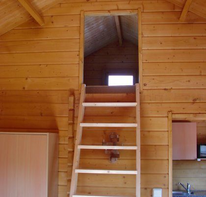 Stairs to the sleeping loft